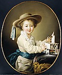 Boy with a House of Cards