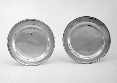 Set of twelve miniature meat plates