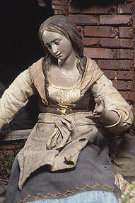 Mother and child on background