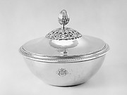 Circular dish with cover (part of a dining service)