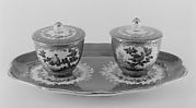 Stand with jam pots (Plateau à deux pots de confiture) (one of a pair) (part of a service)
