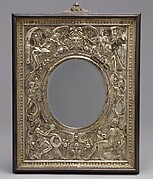 Relief mounted as a mirror frame