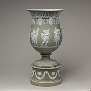 Vase and pedestal