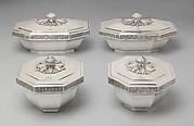 Set of four octagonal boxes