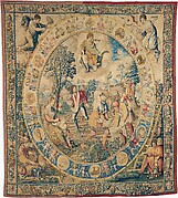 October from a set of the Twelve Months