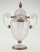 Double-spouted vase and cover