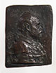 Portrait relief of Emile Zola