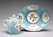 Mustard pot with cover and stand