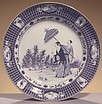 Plate depicting a lady with parasol