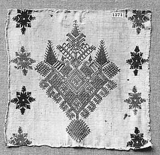 Bed curtain, fragment from a border
