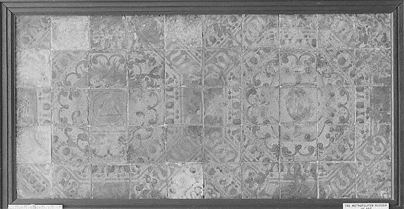Tiles with the devices of Claude d'Urfé