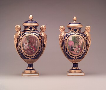 Vase with cover (Vase des âges) (one of a pair)
