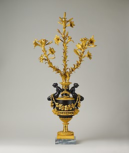 Three-light candelabra (one of a pair)