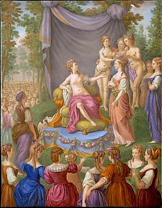 Themire crowned by Graces