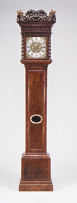 Longcase clock with calendar and alarm