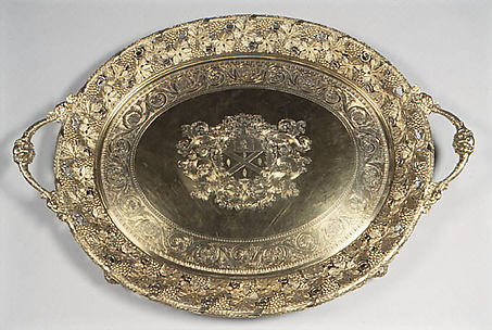 Tray with engraved arms of William Burrell (1791–1847)