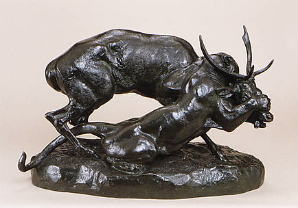 Panther Seizing a Stag
