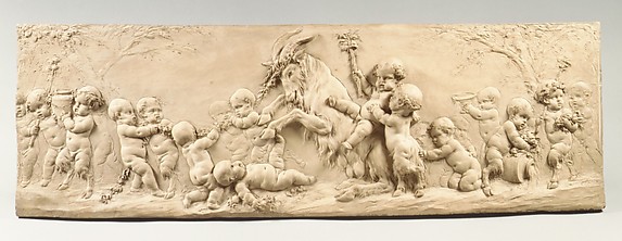 Children and satyr children sporting with a goat