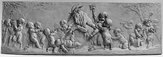 Children and satyr children sporting with a goat