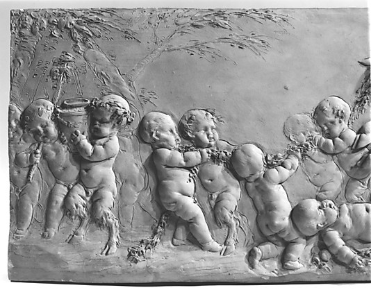 Children and satyr children sporting with a goat