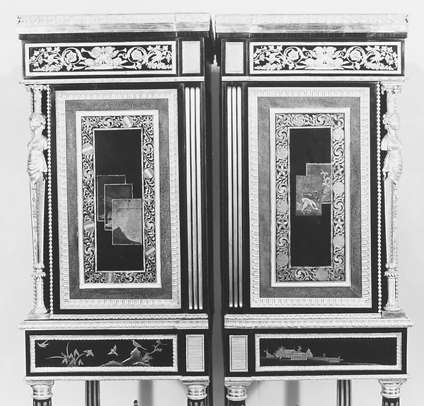 Drop-front secretary on stand (Secrètaire à abattant or secrétaire en cabinet)