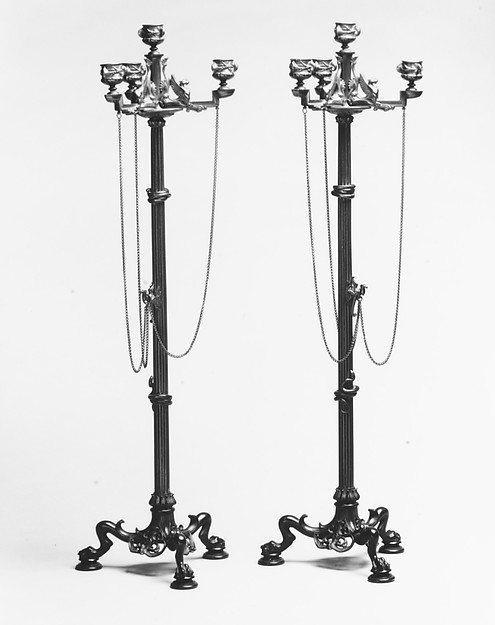 Four-light candelabra (one of a pair)