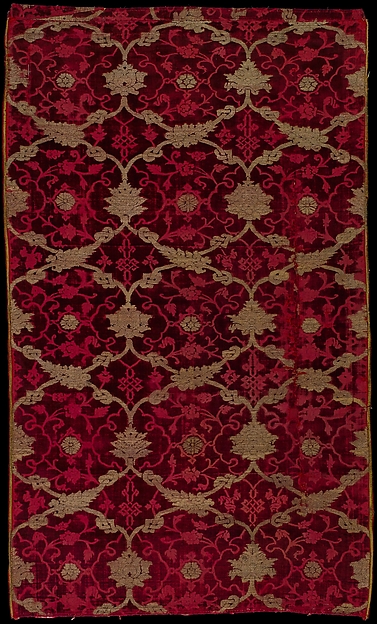 Panel of velvet