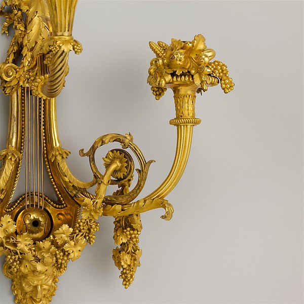 Set of four three-light sconces (bras de lumière)
