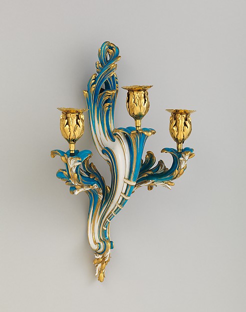 Pair of three-light wall sconces (Bras de cheminée)