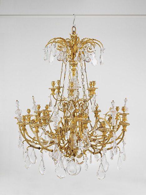 Twenty-four-light chandelier (one of a pair)