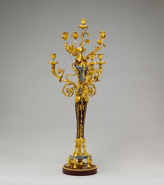 Pair of seven-light candelabra (Candélabres or girandoles)