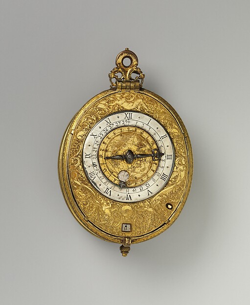 Clock-watch with alarm and calendar
