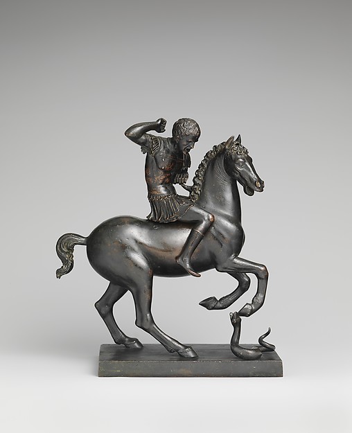 Horse and Rider Startled by a Snake
