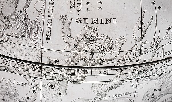 Celestial globe with clockwork