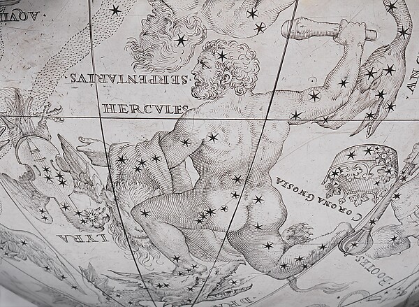 Celestial globe with clockwork