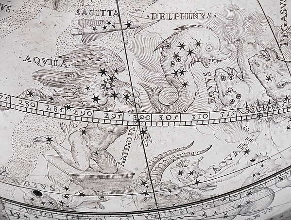 Celestial globe with clockwork