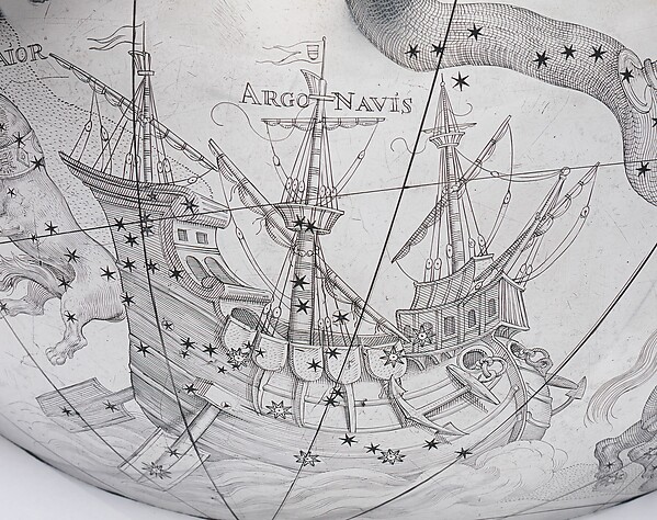 Celestial globe with clockwork