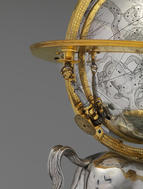 Celestial globe with clockwork