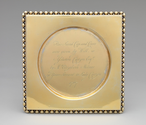 Pair of cups with covers and stands