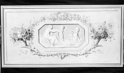 Nymphs and cupids in an octagonal medallion