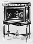 Drop-Front Secretary on Stand (Secrètaire à Abattant or Secrétaire En Cabinet)