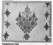 Bed curtain, fragment from a border