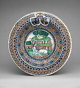 Dish with the Arms of Matthias Corvinus and Beatrix of Aragon