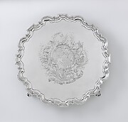 Salver with arms of Judith Jodrell