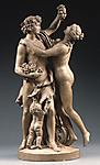 Bacchus and a nymph with a child and grapes