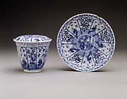 Beaker with cover and saucer