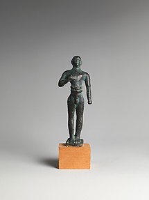 Reproduction of a bronze votive statuette of a man