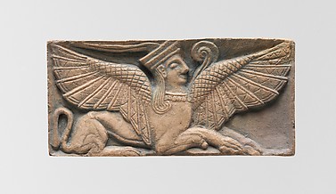 Reproduction of an ivory plaque with a sphinx