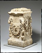 Marble funerary altar