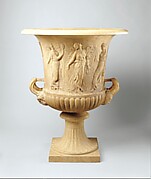 Marble calyx-krater with reliefs of maidens and dancing maenads